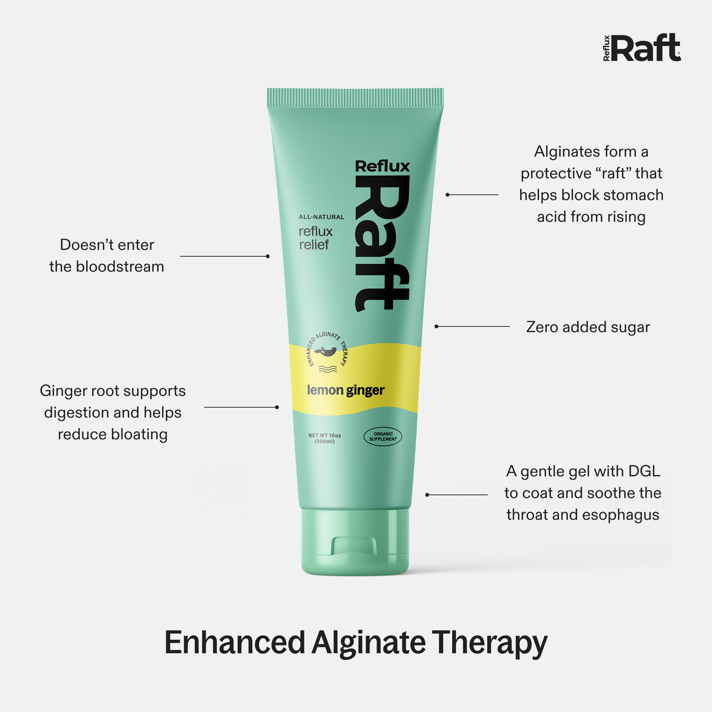 Velora Reflux Raft Relief Lemon Ginger